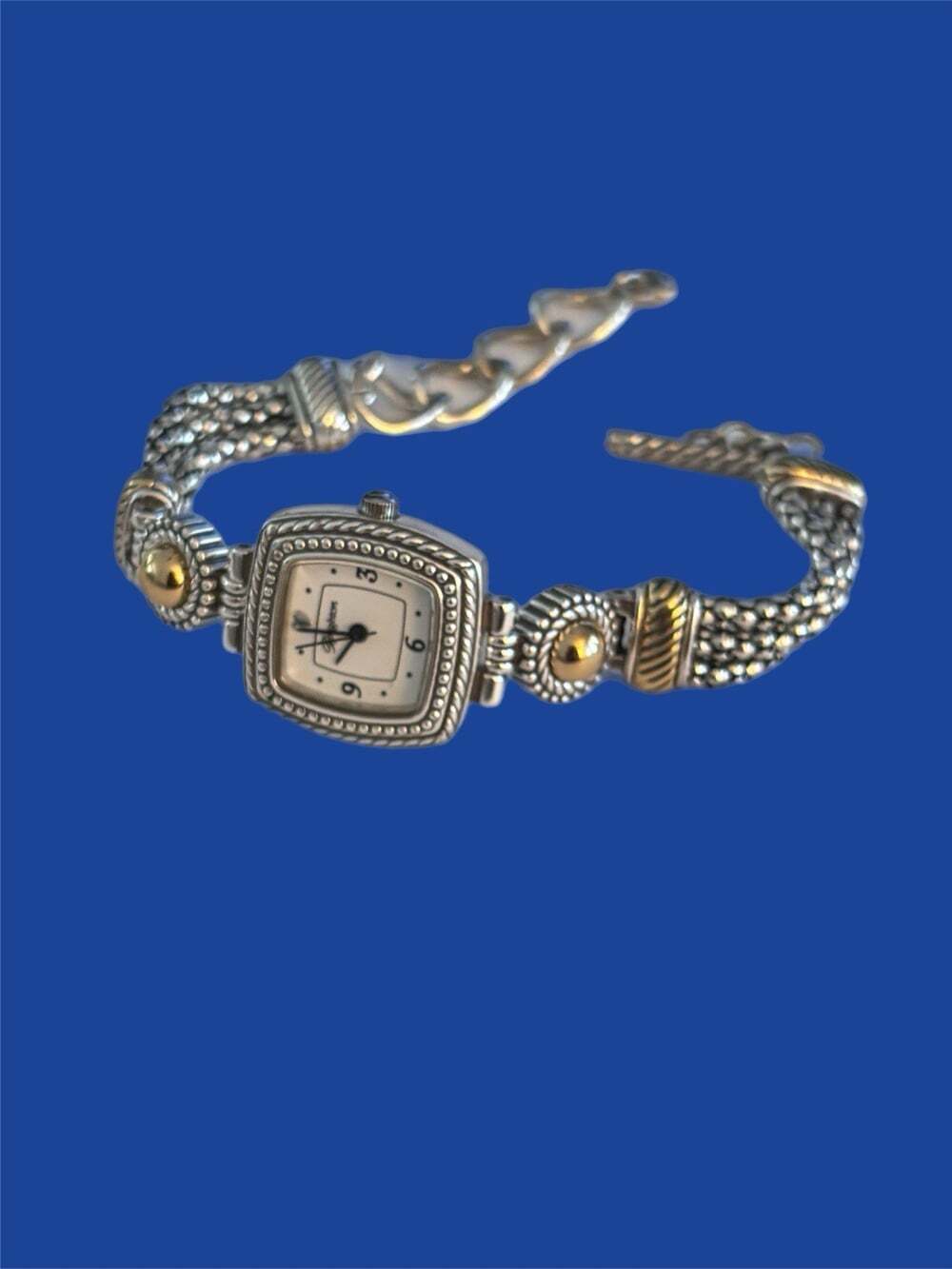 Brighton Tuscany Retired Two-Tone Watch Comes With NEW BATTERY